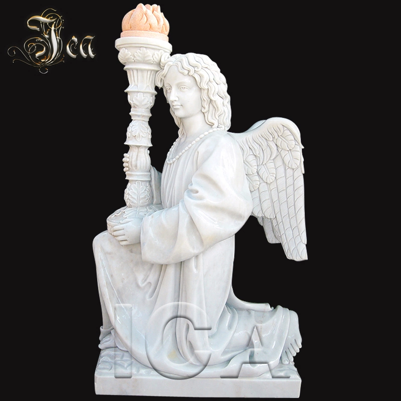 Amazing White Marble Tombstone Angel Grave Monuments