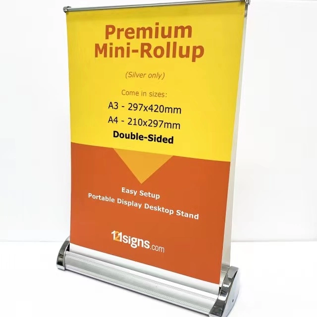 Table Roll up A3 A4 Double Sided Roller Banner Stand