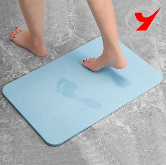 Absorción de agua seca rápido diatomita Non-Slip Alfombra de Baño