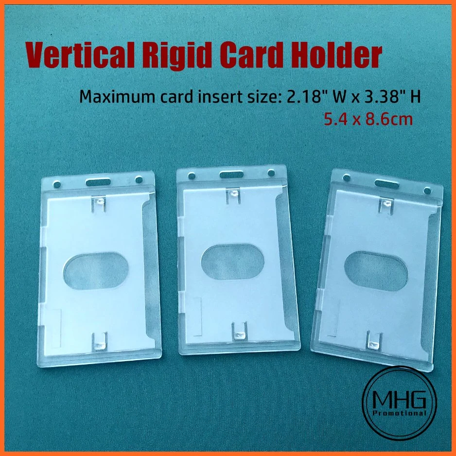 Frosted Vertical PS ID Access Badge Card Holder