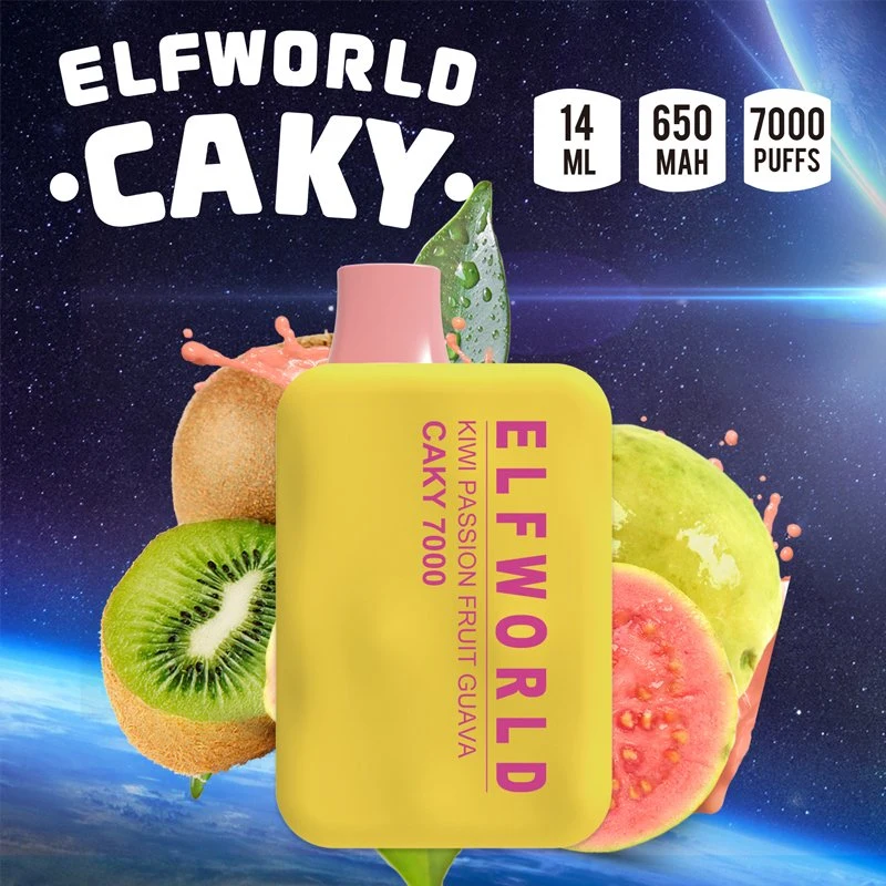 Melhor Pape descartável 2022 Elf 7000 Puffs Bar Elfworld Caky Cigarro eletrônico Cabo de Pape Pod Hookah Traço de atacado preço barato