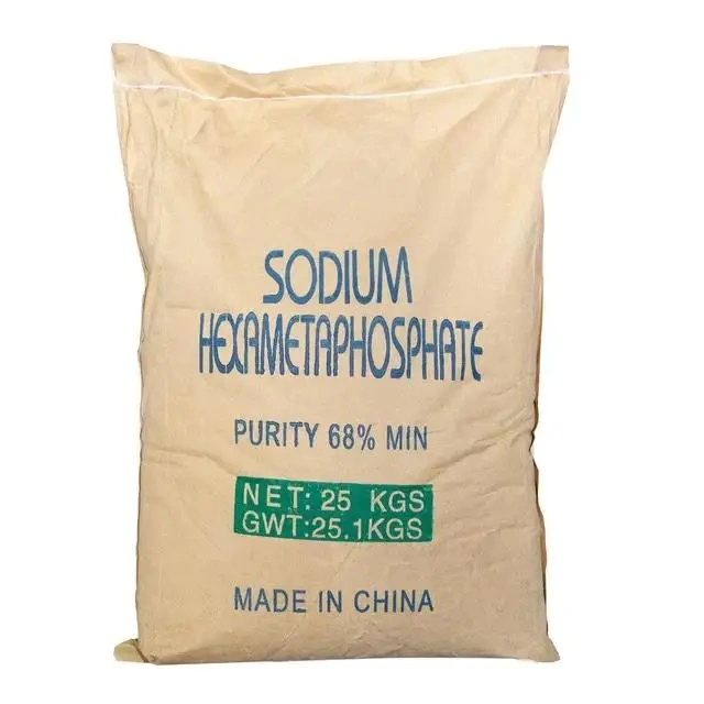 Hexametafosfato de sodio SHMP 68%/Hexametafosfato de sodio 25 Kg Bolsas para Cerámica