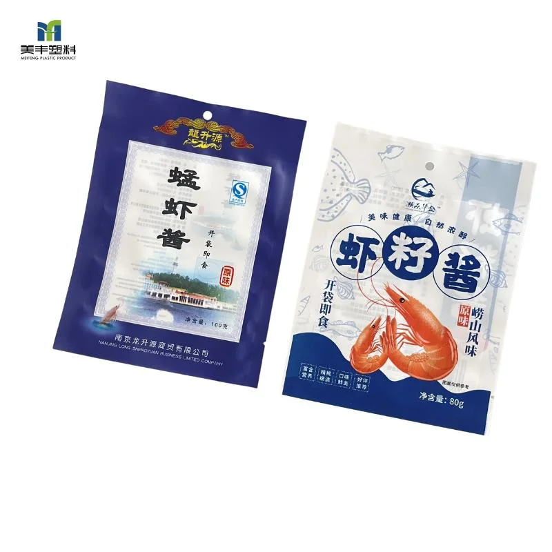 Top Zip Plastic Bag Food Packaging/ 3 Side Seal Zipper Bag/ Stand up Pouch Ziplock Bag for Meat