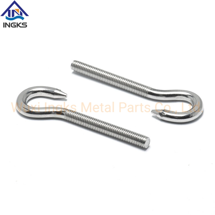 High Preciision Ss 304 316 Stainless Steel Moderate Price Hook Open Sharp Eye Bolts