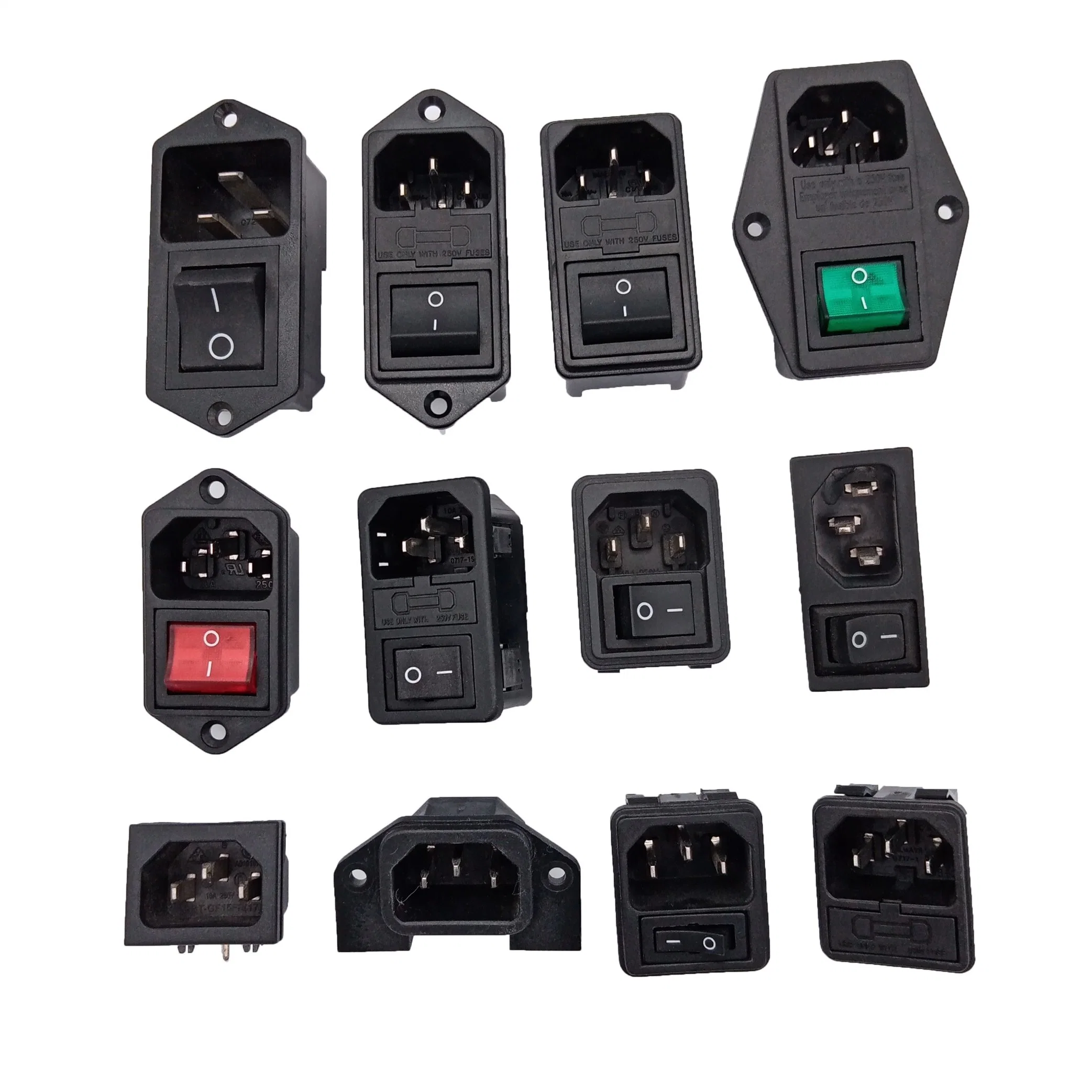 10A 250V conector IEC C14 toma de corriente CA para máquina Artículos de envío