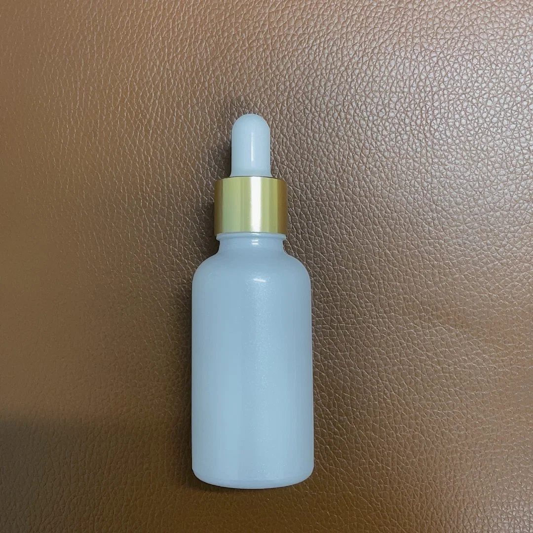 30ml Pearl White Glass Essential Oil Dropper Bottle