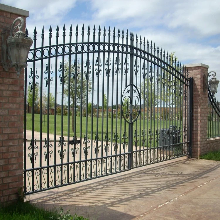 Hecho a medida Villa Casa Puertas y Cercas de Hierro Forjado Diseño Exterior de la Casa Puerta Principal de la Cerca de Acero