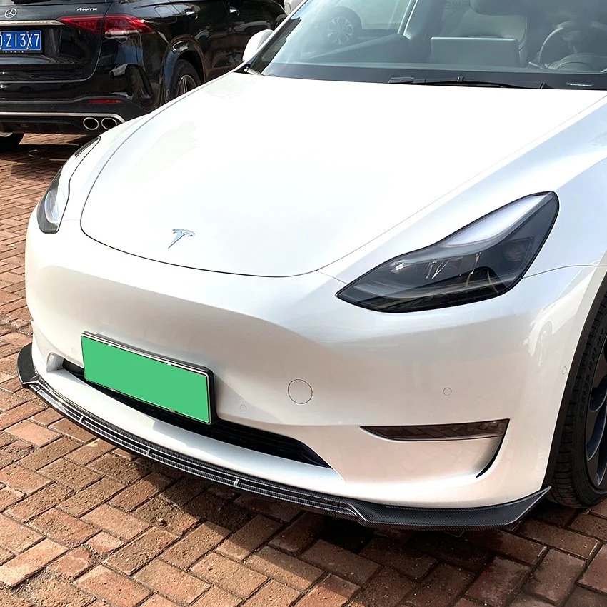 Separated PP Material Max Type Front Bumper Lip for Tesla Model Y 2020+
