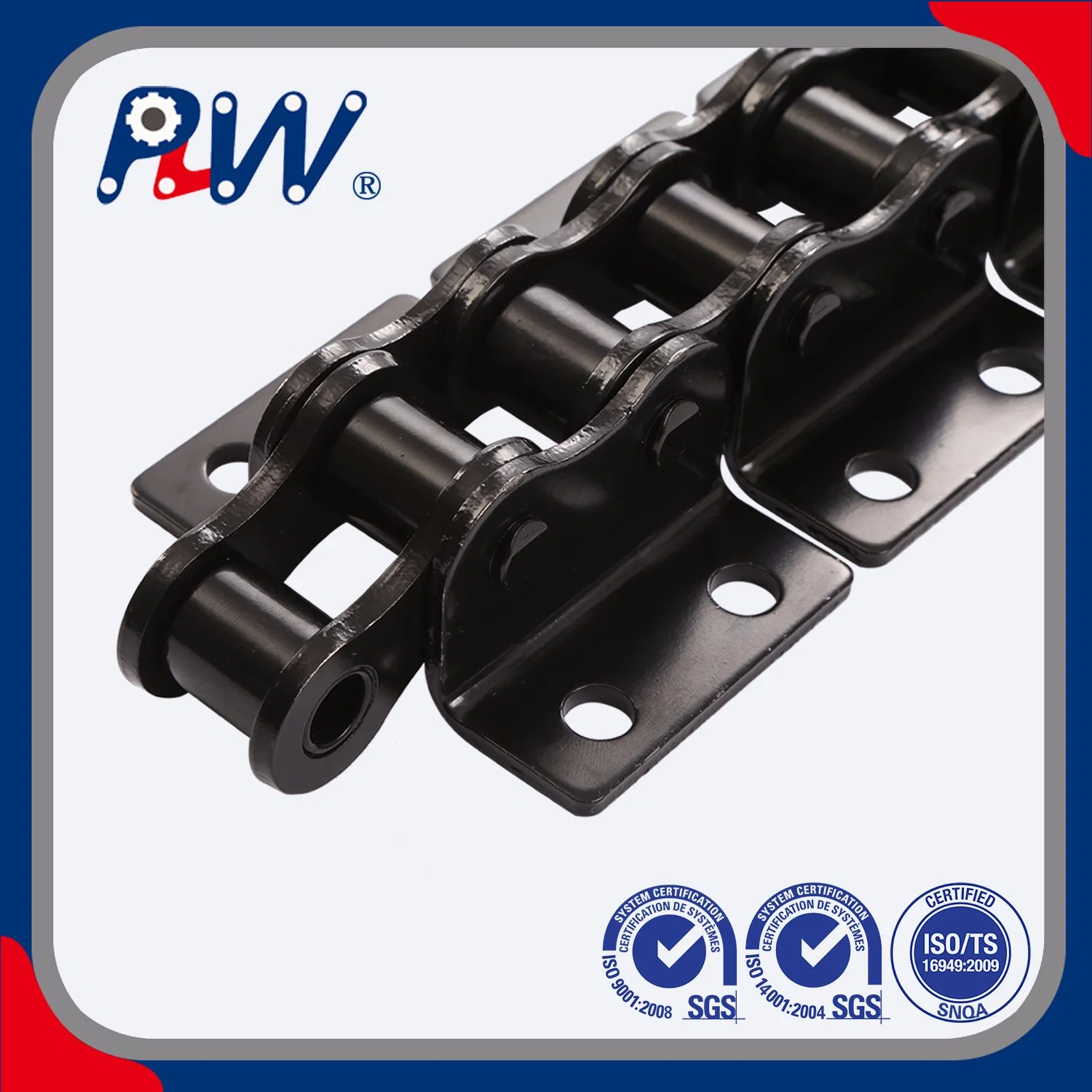 Alloy Steel / Stainless Steel Shot Peening Stainless Steel Roller Chain (40, 50, 60, 80)