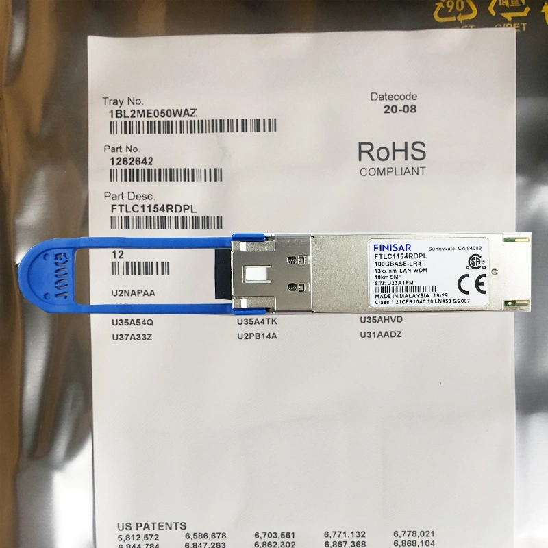 Finisar II-VI Ftlc1154rdpl 100g SFP+ Optisches Transceiver-Modul 100GBASE-LR4 10 Km Gen2 Qsfp28 Optischer Transceiver Ftl4c1ql2l