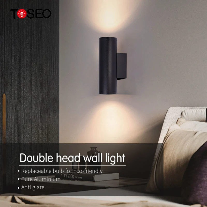 Lámpara de pared LED interior 22W de doble cabezal moderna