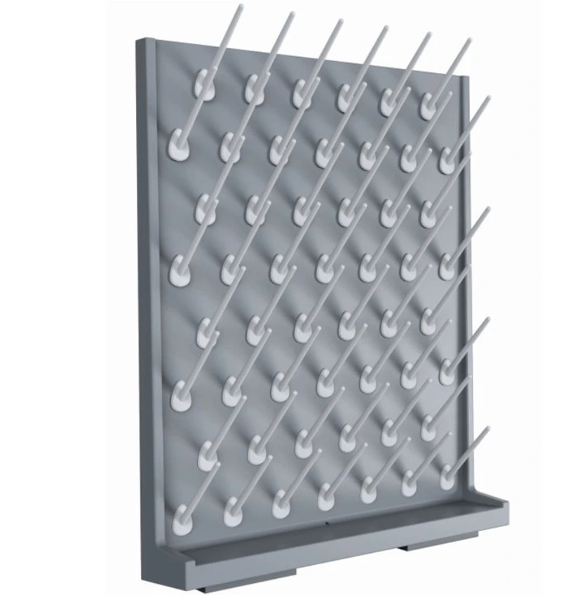 High Grade Corrosion Resistance Laboratory Furniture Grey White Black Double Face Plastic Stainless Steel Lab Drying Rack Pegboard