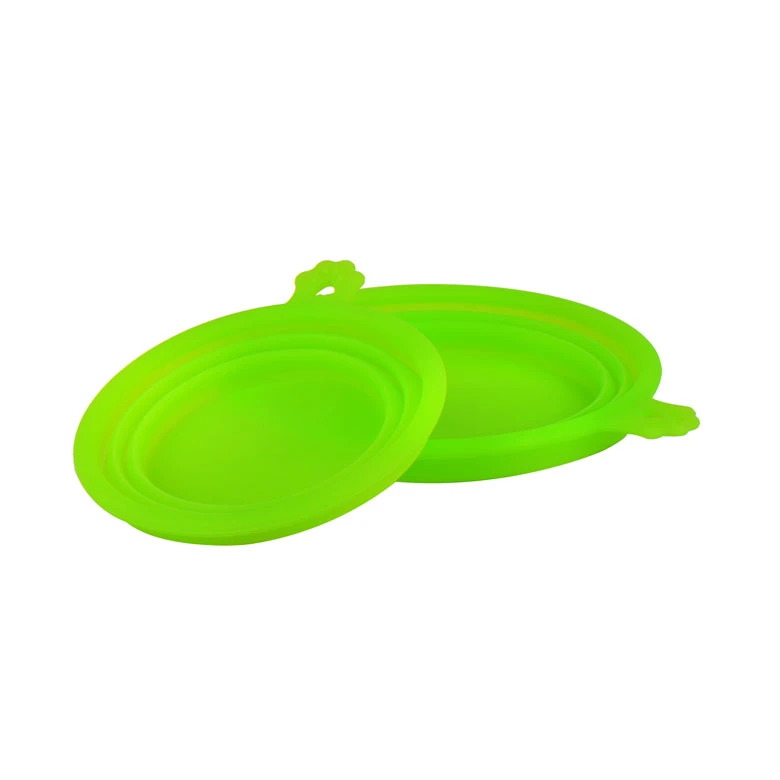 Eco-Friendly Customized Foldable Pet Large Slow Feeding Snack Printing Dog Food Grade Silicone Folding Bowl