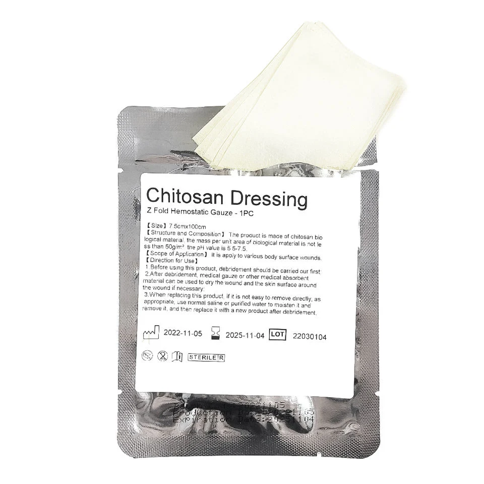 Emergency Trauma Z-Fold Hemostatic Chitosan Gauze for Ifak Tactical Outdoor Medical Dressing Stop Bleeding