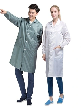 Anti-Static Protective Clothing Long Dust-Proof Clothing Electronic Factory Dust-Free Clothing