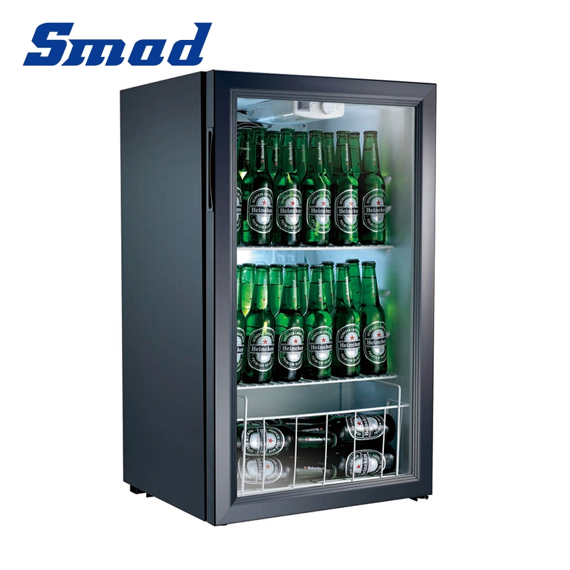 Smad Countertop Mini Display Refrigerator Commercial Glass Door Mini Fridge