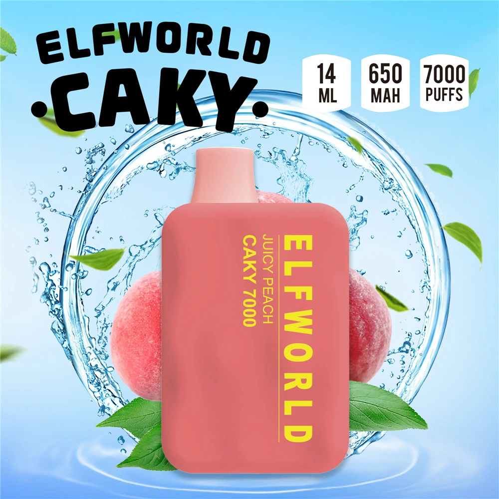 Elfworld Caky 7000 Disposable/Chargeable Vape Electronic Cigarette 14ml Capacity Popular in USA Eb Design Bc5000 OS5000