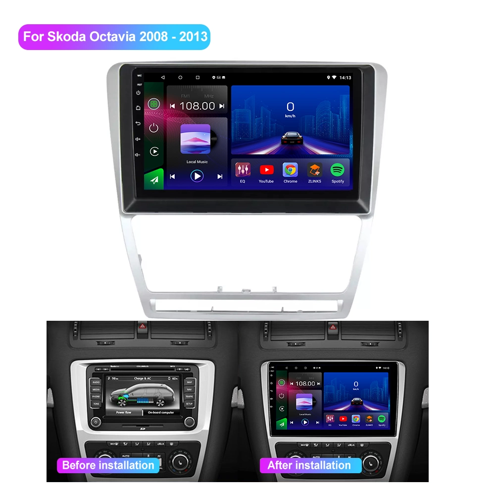 قرص رقمي للسيارة Jmance للسيارة لـ Skoda Octavia 2 A5 2008 - 2013 CarPlay Car Radio Multimedia Video Player Navigation GPS 10 Lnch