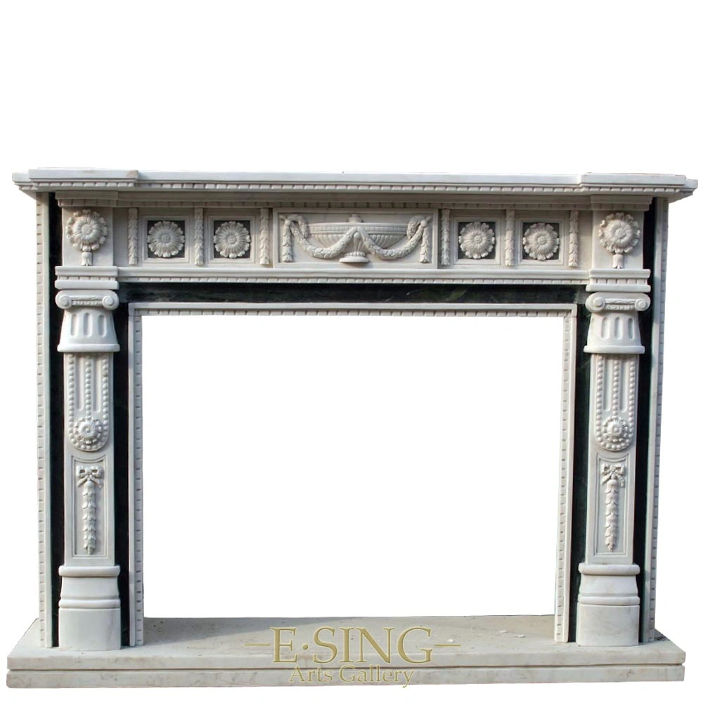 New Home Decor China Modern Free Standing Exclusive Mix Color Natural Stone Indoor Fireplace