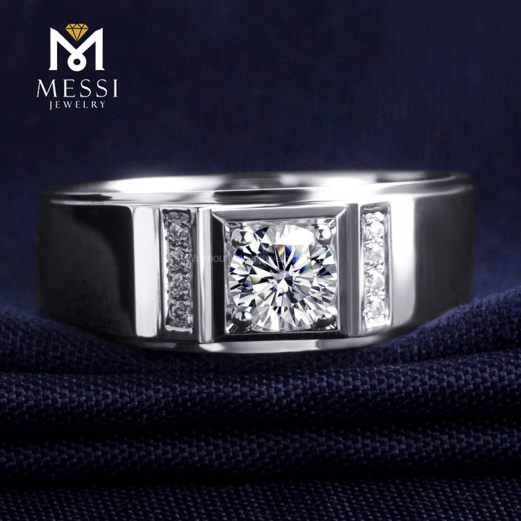 Best Selling Luxury Design Moissanite Eternity Men Ring High quality/High cost performance Gold Jewelry