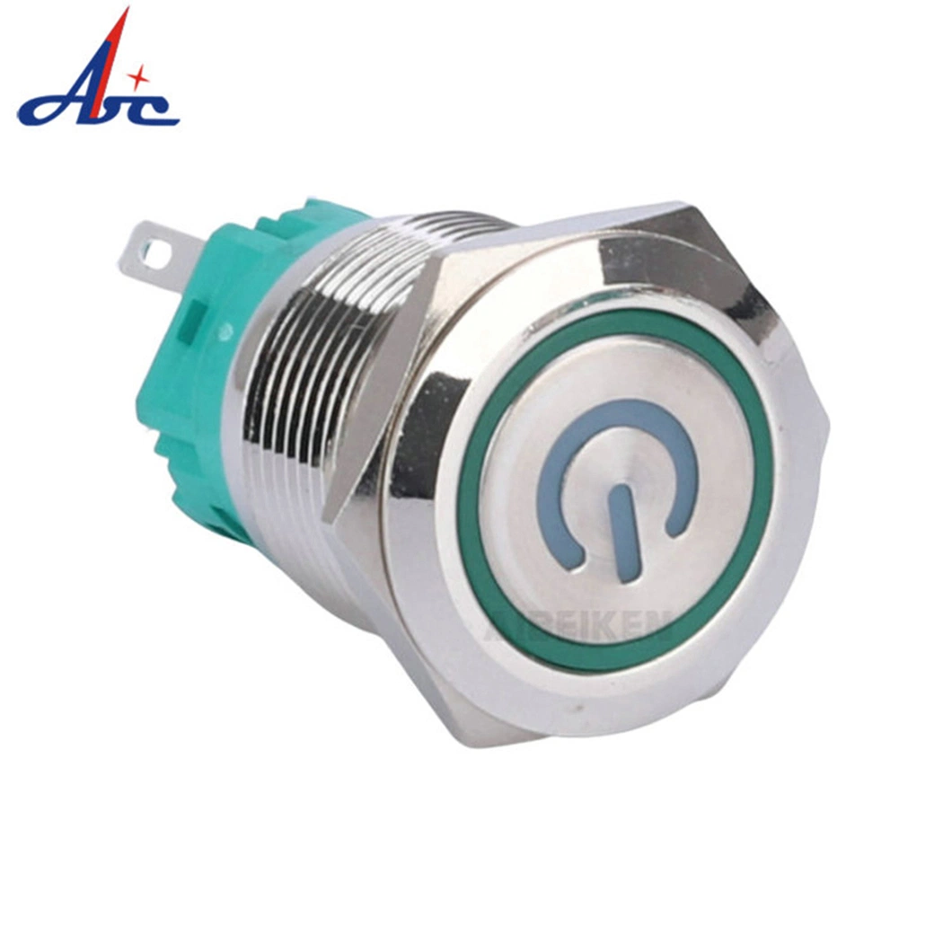 19mm Momentary LED Illuminated 24V 12V 5V Power Push Switch Elevator Button