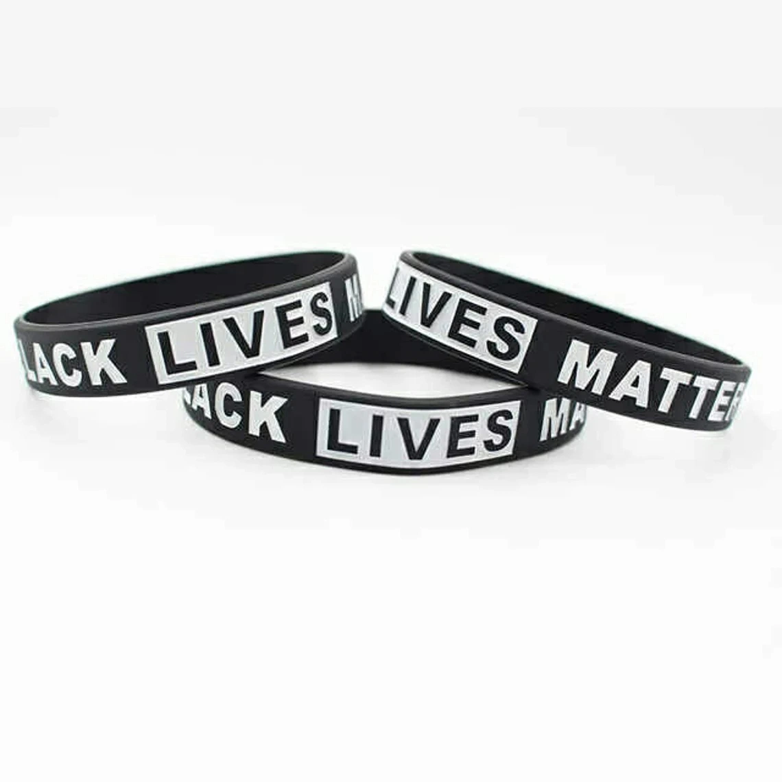 Security Thermometer Elastic Bracelet Rubber PVC Black Lives Matter Low MOQ RFID Waterproof Promotional Gift Make Your Own Logo Silicone Wristband