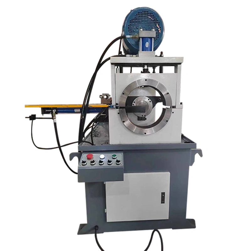 80 Precision Double Head Chamfering Machine Servo Fully Automatic CNC Hydraulic Stainless Steel Round Tube Flat Head Beveling Machine