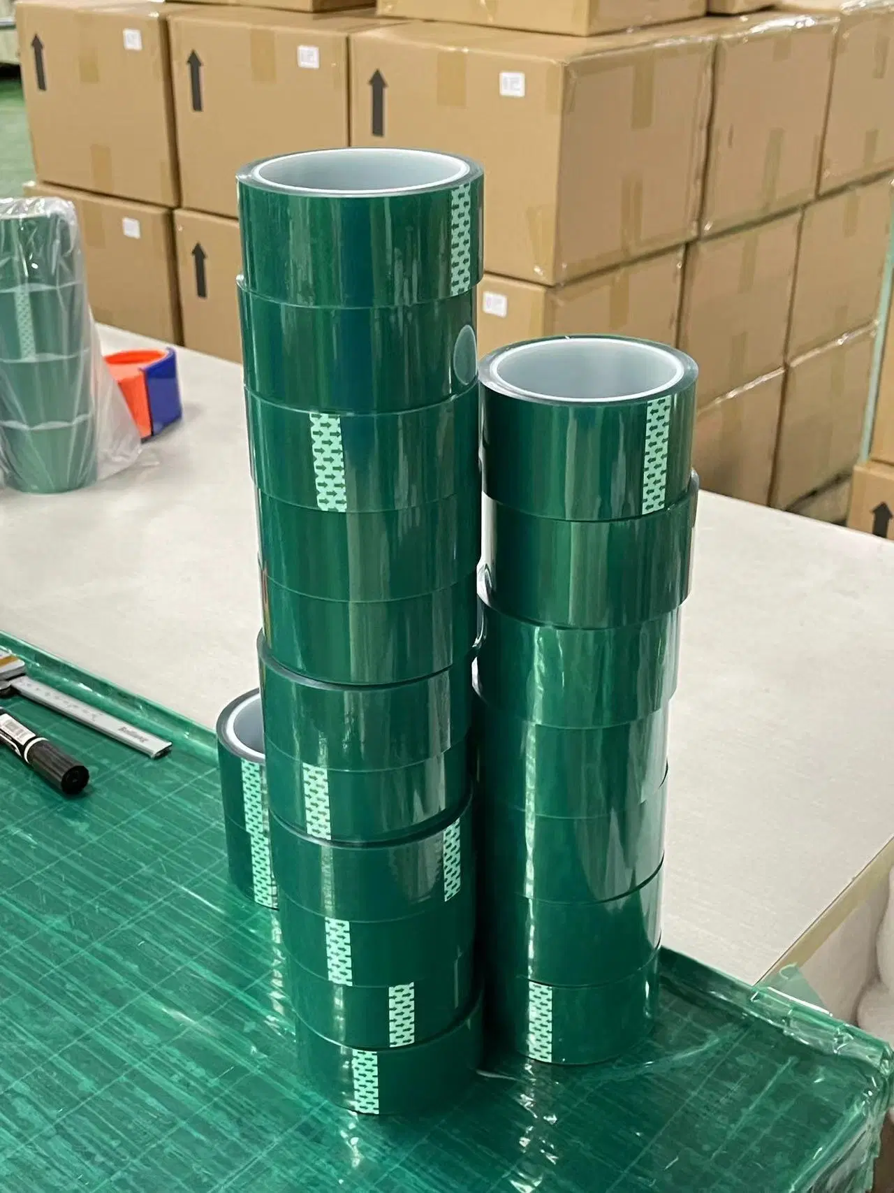 Heat Transfer ESD PCB Masking Tape Green 0.05mm Polyester Film Tape