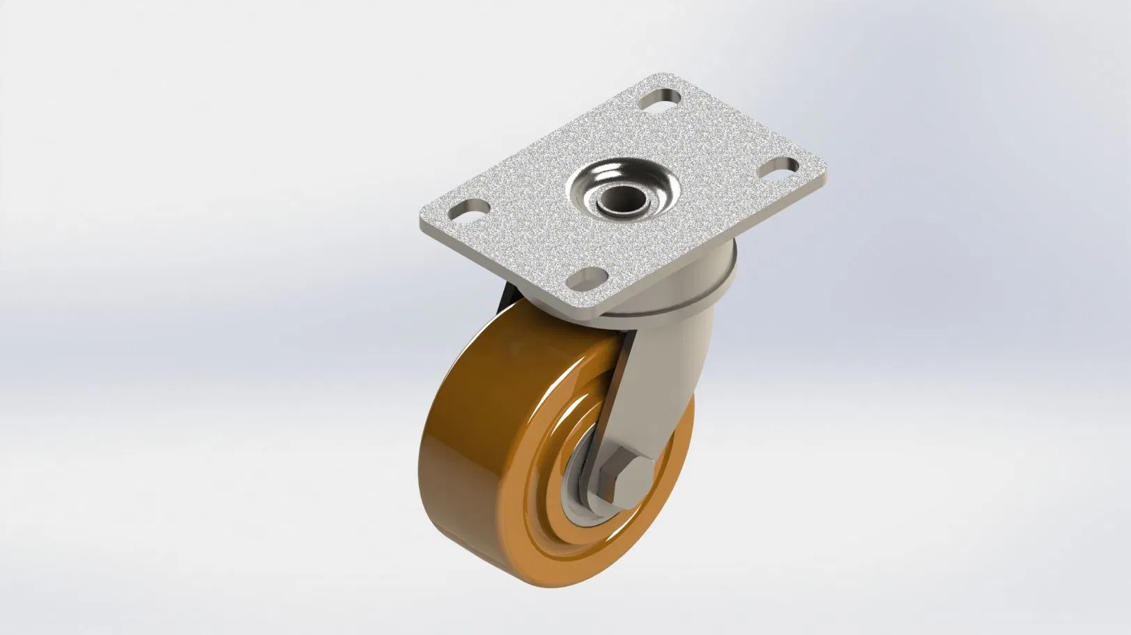 4 5 6 8 Inch Double Ball Bearing Swivel Stainless Steel Heavy Duty Aluminium Core PU Caster Polyurethane Wheels