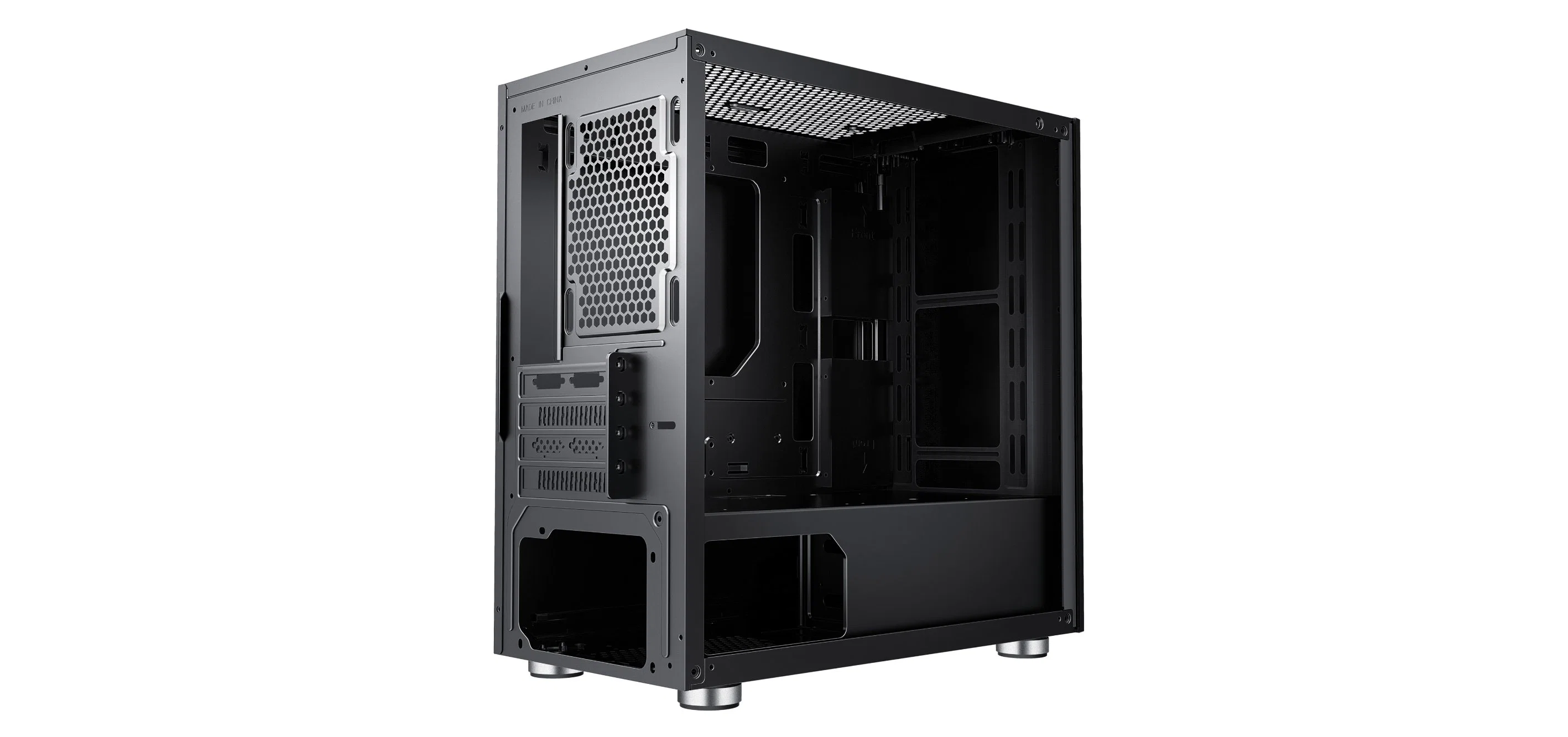 ATX Tower PC Case Computer Factory Desktop Computer Cabinet with Cool Mesh