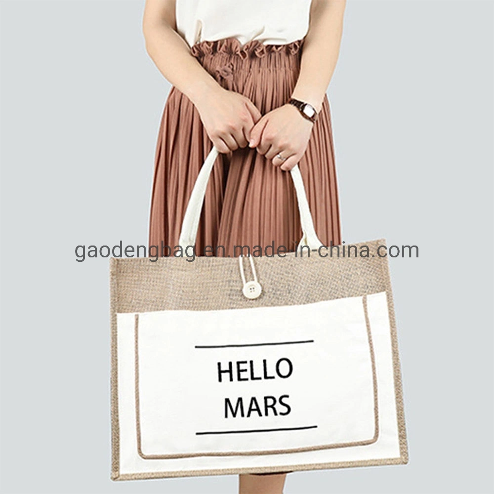 Eco Friendly Jute Gift Bag Small Jute Drawstring Bag