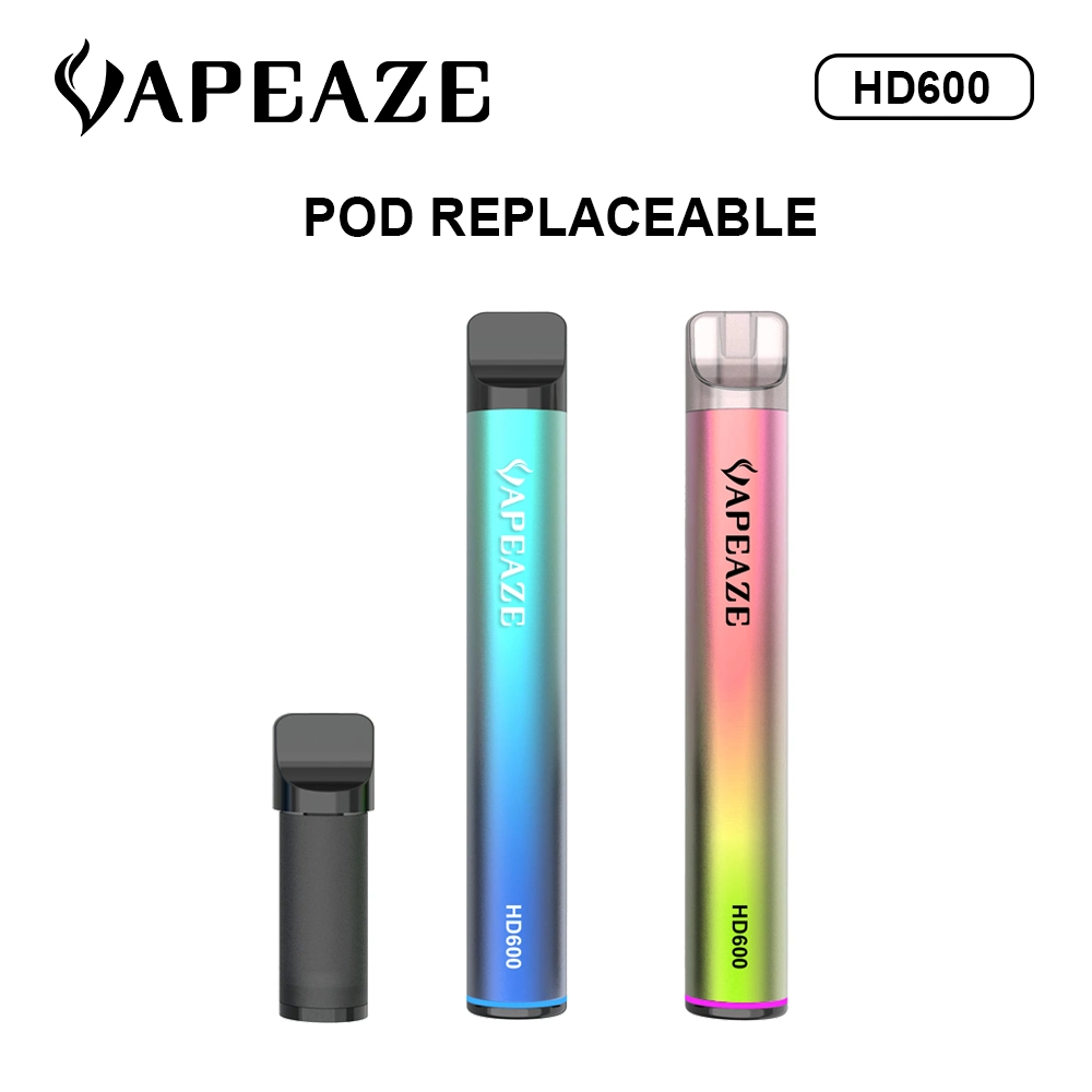 Prix de gros d'usine Pod jetables 600bouffées de cigarette Vape Vape remplaçable par de gros fumeurs de plume Bar