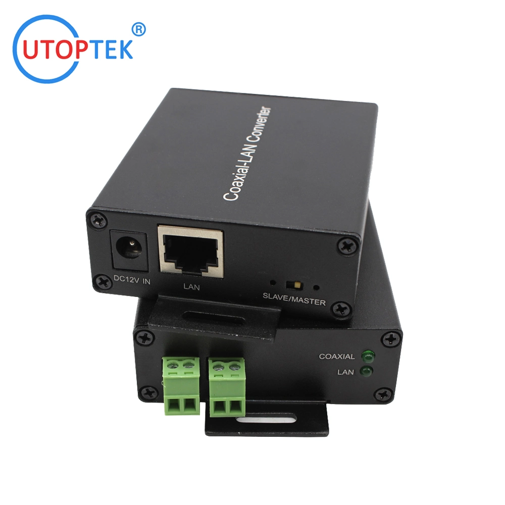 Vente chaude Convertisseur vidéo IP Ethernet sur Coaxial/Twisted Pair, Convertisseur Coaxial-LAN 1,5 km pour la sécurité CCTV.