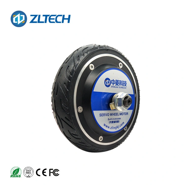 6.5inch 250W 24V DC 120kg Load Brushless Electric Wheel Hub Servo Motor