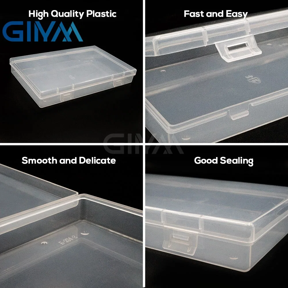 Ensemble de rangement photo avec grande boîte et 8 compartiments en plastique Cas