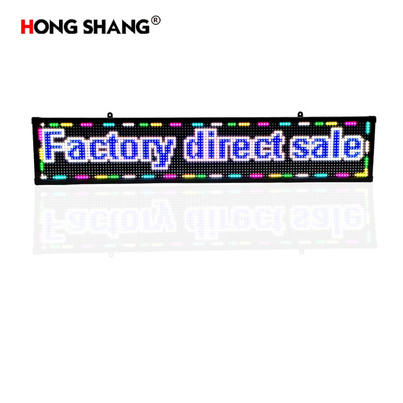 P10 Semi-Outdoor LED Display, WiFi to Send Text, Full Color Mobile Advertising Content Display