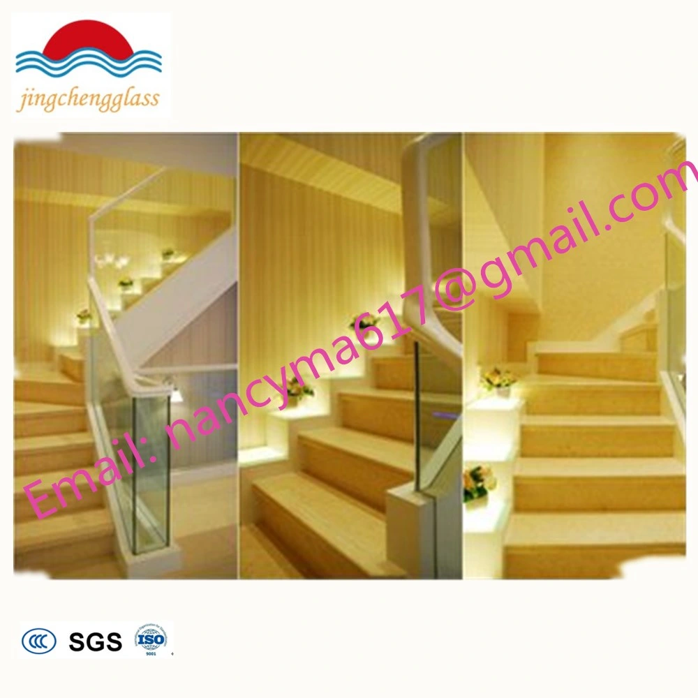 Chinese modern Interior Portable Glass Railing Steel/Wood Glass Stair