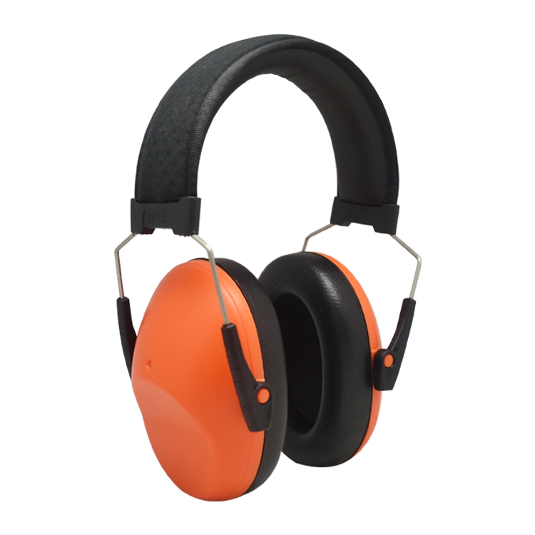 La tapa de esponja de alta densidad naranja Shell de ABS de alta resistencia Headbanded Earmuff Bastidor de acero