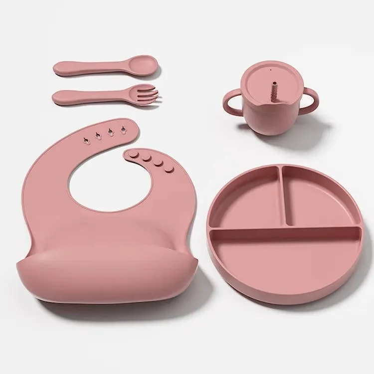 Qualité alimentaire bébé personnalisé silicone enfants repas vaisselle boîte Cadeaux