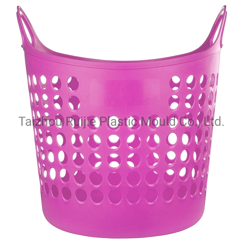 Plastic Household Houseware Rattan Design Laundry Storage Basket Injection Moulding Mold Template Mould