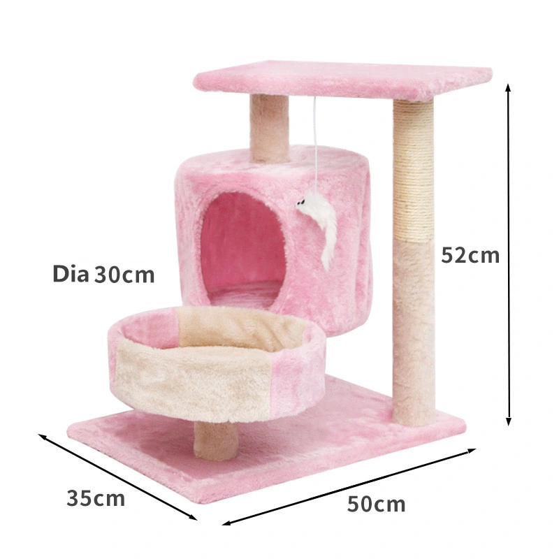 Small and Medium-Sized Cat Climbing Frame with Mouse Toys