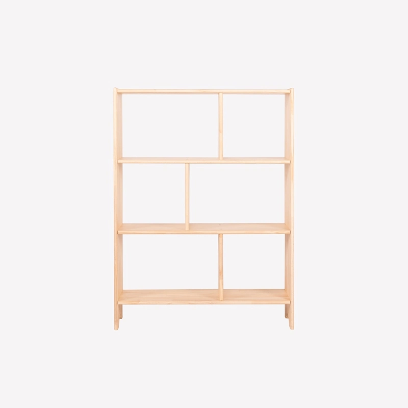 Solid Wood Bookcase Support Children Wooden Bookshelf