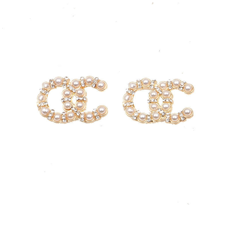 Famous Popular Brands Inspired Designer Hoop Earrings Gold Plated Stainless Steel Jewelry