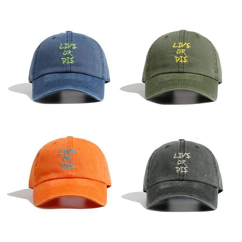 6 Panel Custom Hüte Stickerei Caps Unstrukturierte Papa Hut