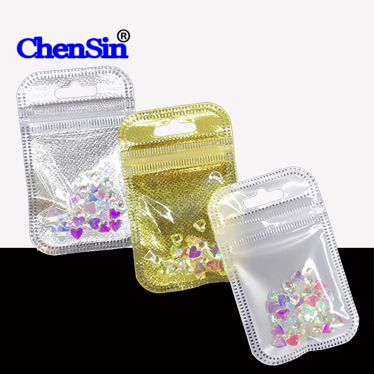 Factory 55*90mm High Transparent White Colours Mini Plastic Small Ziplock Bag