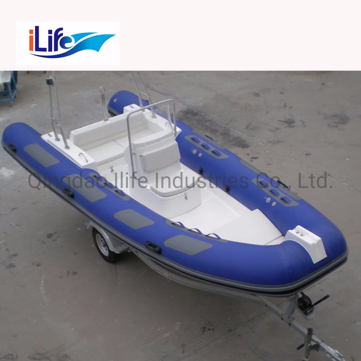 Ilife (CE) 17.7FT 5.4m 10 Persons Rigid Hull Rib Military Inflatable Fishing Boats with Outboard Motor