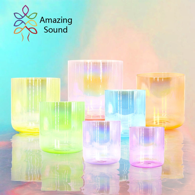 New Cosmic Light Colorful Crystal Singing Bowl Set Sound Healing Singing Bowl Meditation Set