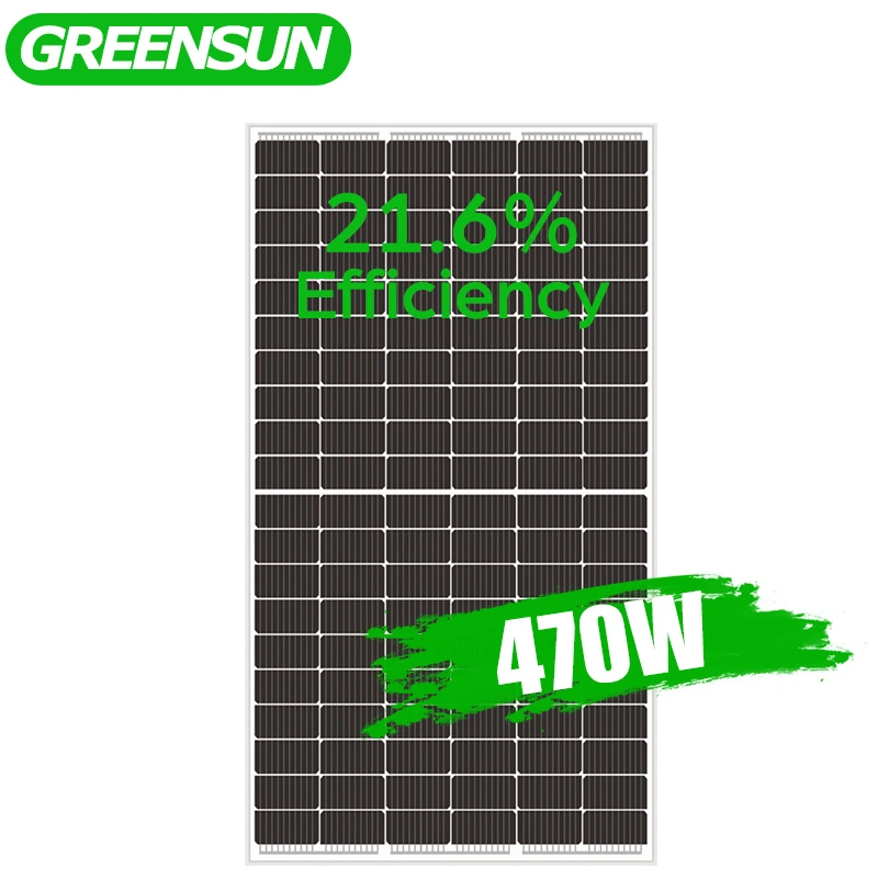 Greensun 2022 Hot Sale 12V 9bb Half Cells Mono Domestic/Commercial 440W 450W 460W 470W PV Module Solar Panel for Solar System
