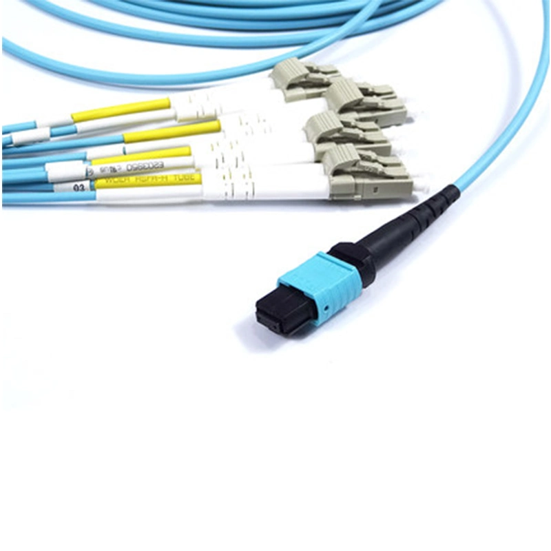 6/8/12 Core MPO to LC Fiber Optic Fanout Breakout Distribution MPO Patchcord Cable