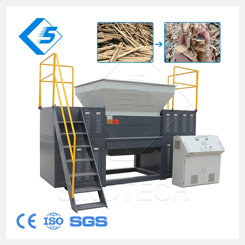 New Product Plastic Copper Wooden Rubber Crushing Soft Plastic Double Shafts Shredder Equipment Black Metal Open Top Recycling